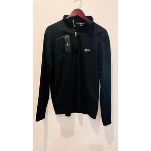 RLX Ralph Lauren Mens Black Quarter Zip Pullover Performance Golf Shirt Large